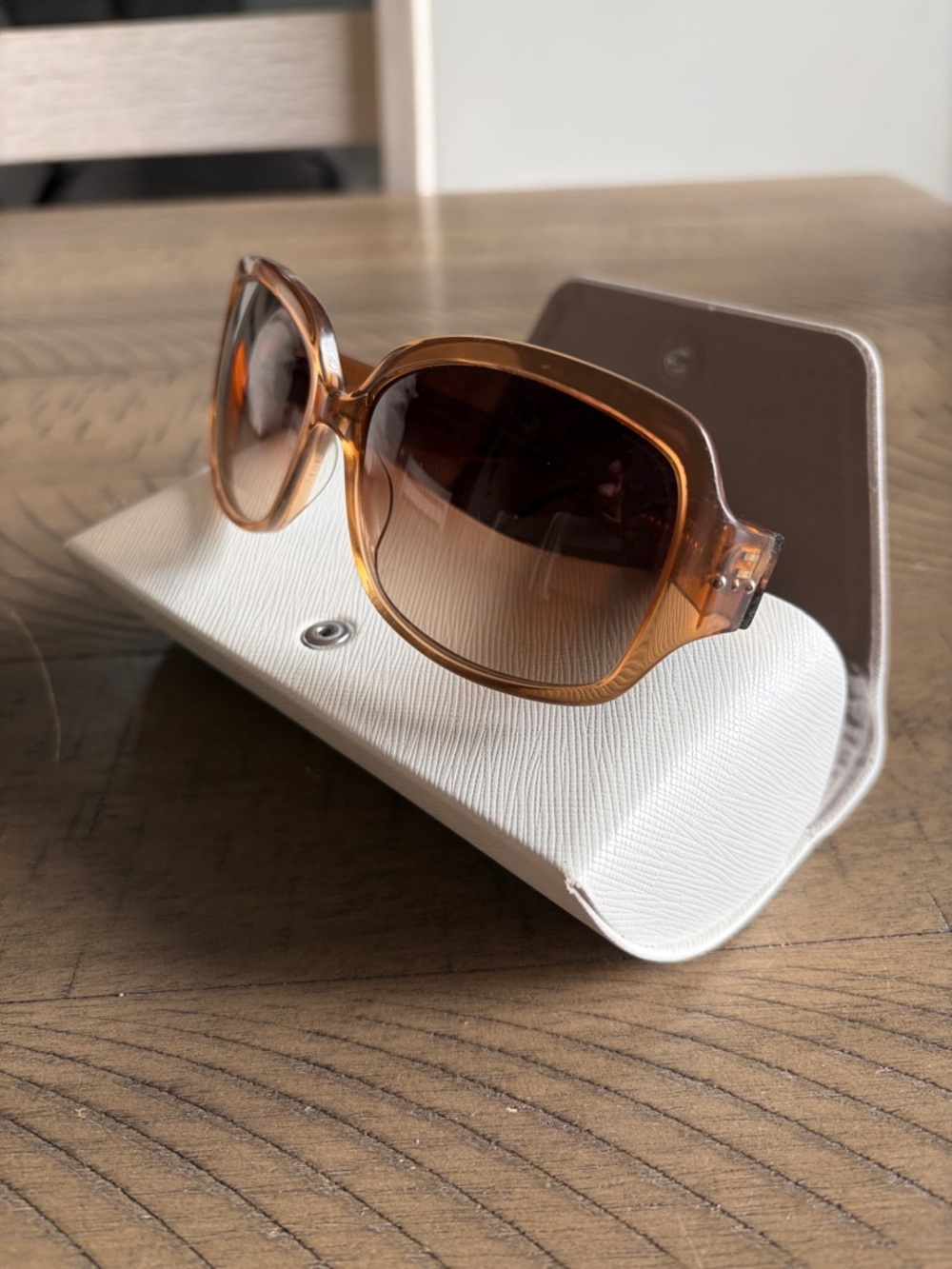 Coach Amber Brown Gradient Oversized Women's Sunglasses